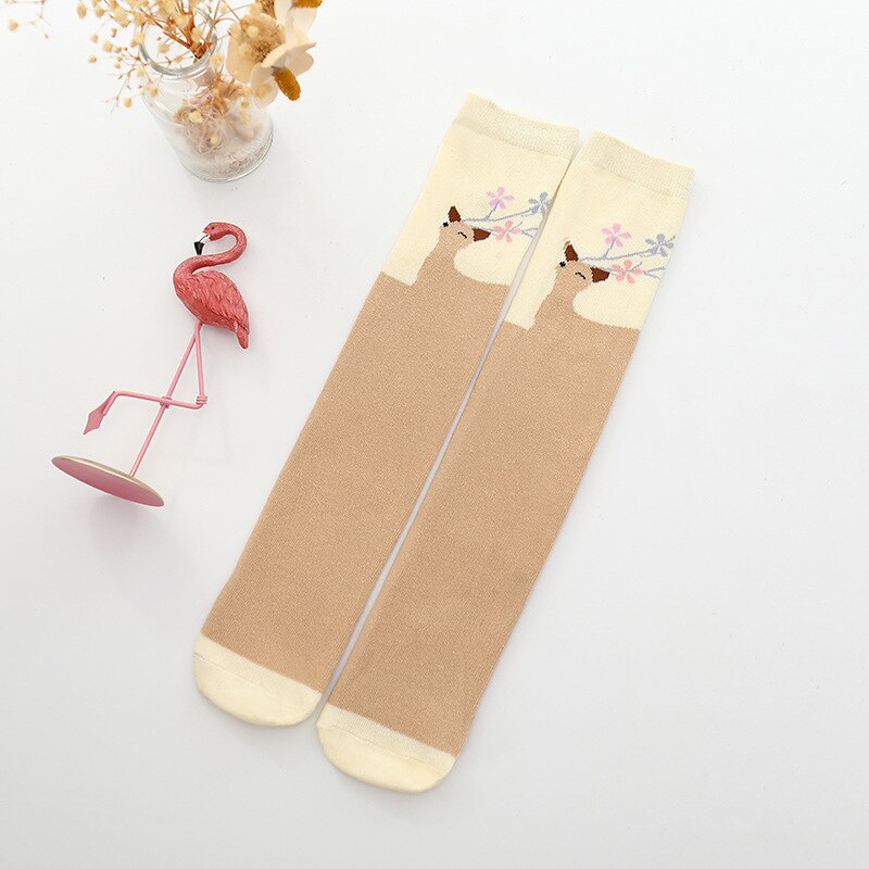 Calze per bambini calze per bambini Flamingo calze dritte per ragazze calze lunghe sopra il ginocchio calze per bambini calze al ginocchio: Yellow