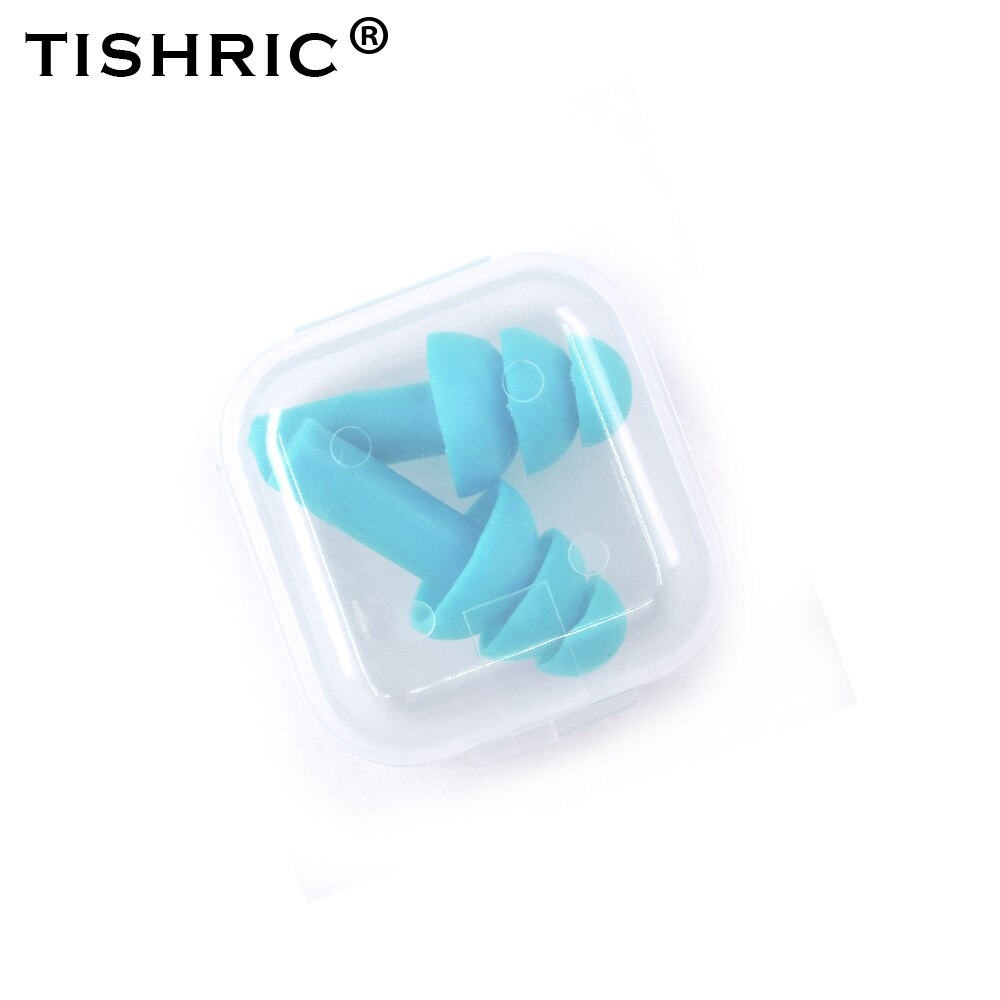 Tashric tampões de ouvido de silicone para dormir tampões de ouvido de ruído protetor de ouvido sono tampões de ouvido anti-ruído para natação plugue de ouvido: Sky blue