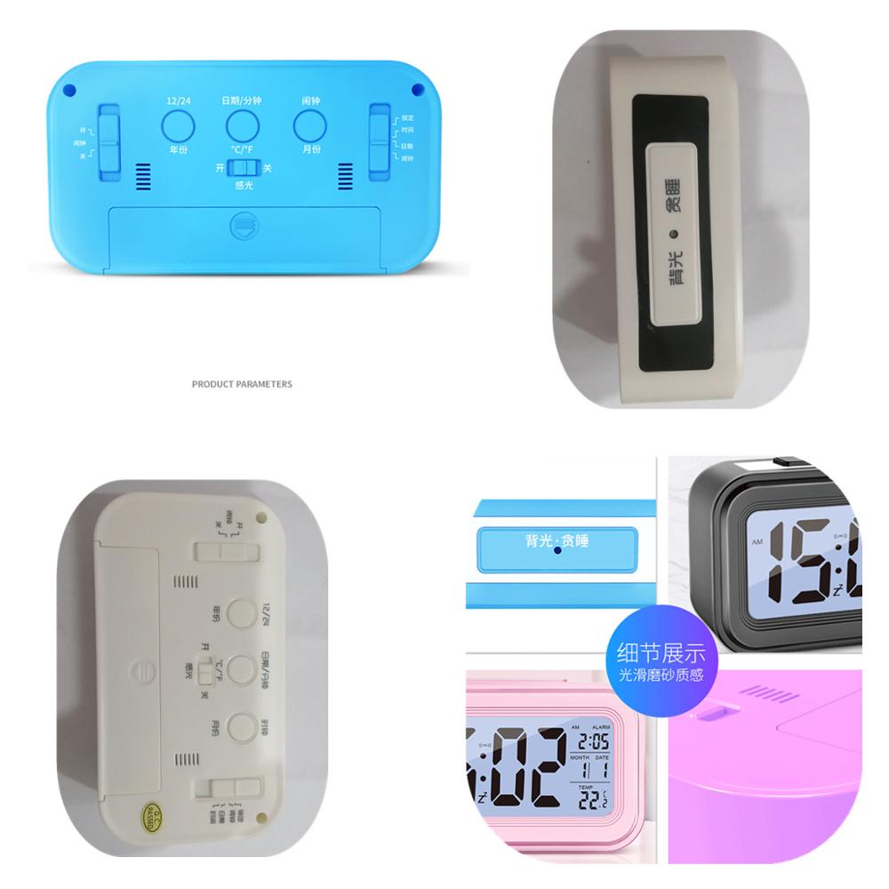 Digital Alarm Clock Snooze Talking Clock Portable Temperature LCD Display Alarm Clock Office Table Student Kids Clock 40%off