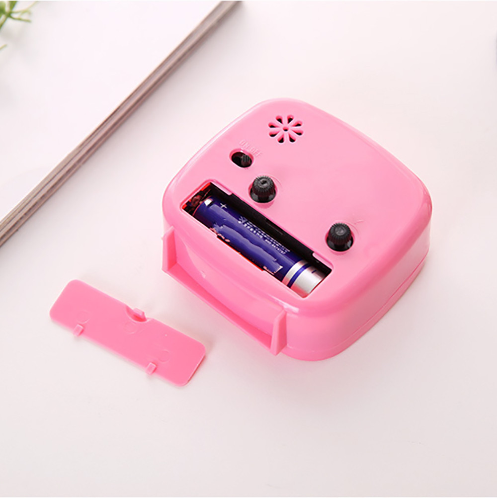 Mini Wecker hintergrundbeleuchtung Platz Kleine Bett Compact Travel Quarz Beep Wecker Niedlich Tragbare Kleine Wecker B1