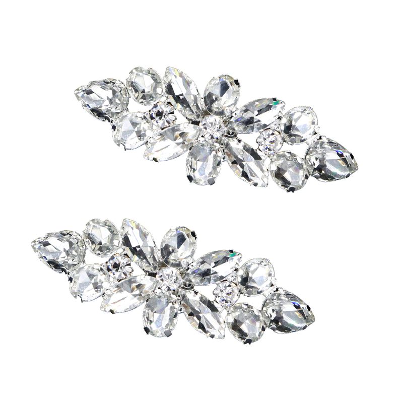 2pcs Shoe Clip High Heels Women Shoes Decoration Wedding Bridal Buckle Rhinestone Decorative Luxury DIY Accessories