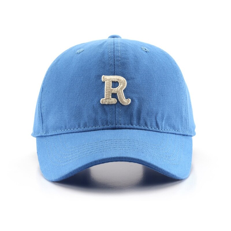 Baseball Women&#39;s Cap Men&#39;s Caps for Men Letter R Embroidery Four Seasons Male Hat Hats Apparel Accessories: sky blue