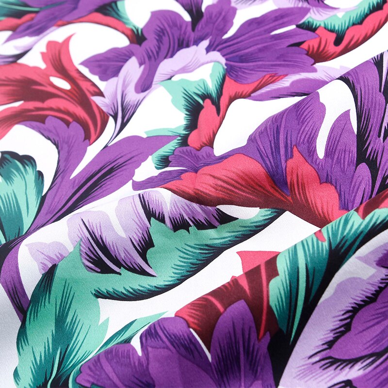 Venda quente tecido de vestuário de algodão retro artesanal diy tecido tricolor canna vestuário impressão senhoras vestido tecidos: pink