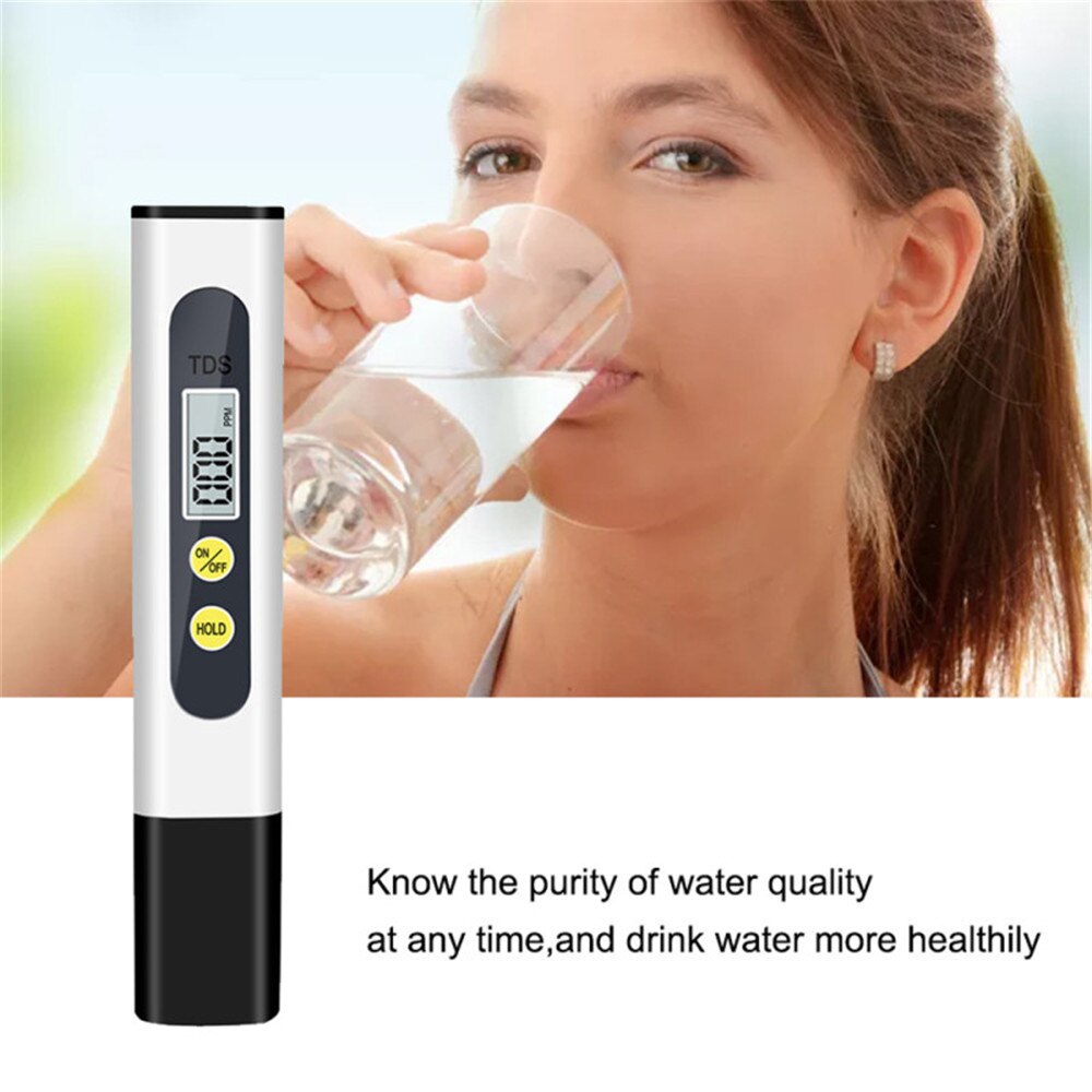 Digital PH TDS Meter Tester Temperature Pen Water Purity PPM Filter Hydroponic for Aquarium Pool Water Monitor Tester 0-9990ppm