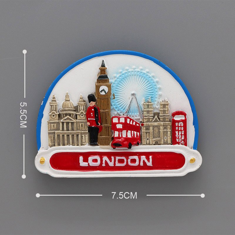 3D Koelkast Geplakt Magnetische Wereld Toerisme Souvenir Creatieve Koelkast Magneten Engeland London Bus Soldaat Souvenir