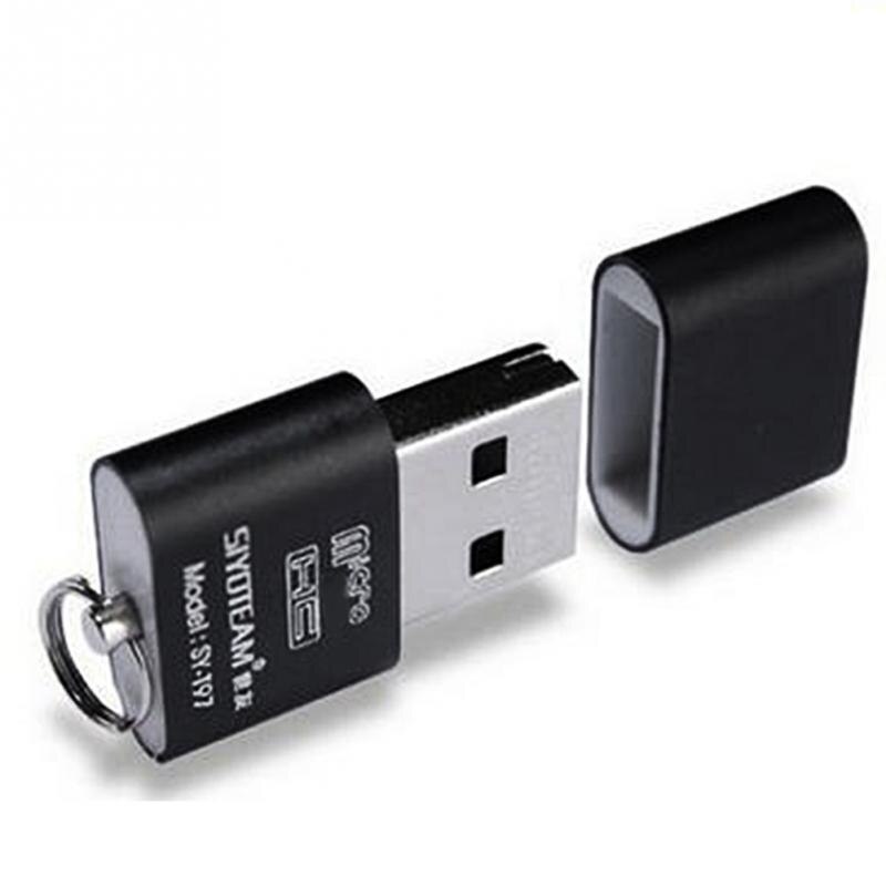 ミニカードリーダー USB インタフェースカードリーダー高速 USB 2.0 超小型ミニ USB マイクロ SD TF の携帯電話メモリカード #25