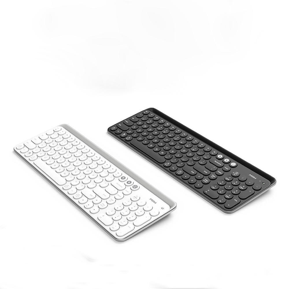 Miiw teclado sem fio para xiaomi, teclado dual mode de 104 ghz com bluetooth, multisistema compatível com xiaomi, para jogos e escritório, teclado + rus pasta em pasta