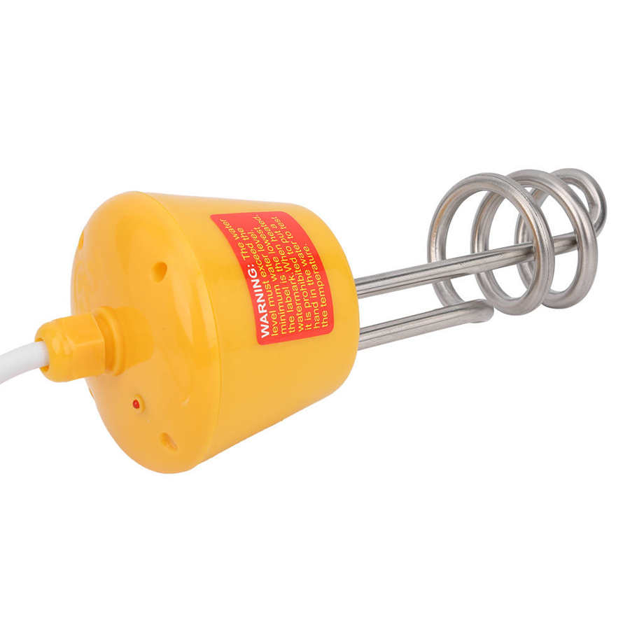 Electric Water heater Floating Electric Immersion Water Heater Water Boiler with Thermometer US 110 to 120V Yellow 2m
