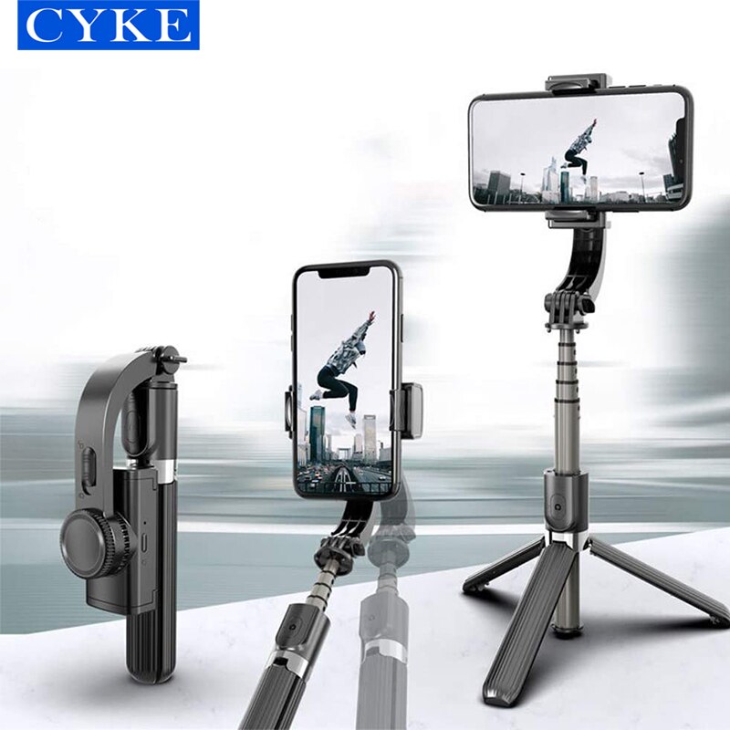 Cyke L08 Gimbal Stabilizer Bluetooths Statief Selfie Stok 360 Rotatie Handheld Anti-Shake Selfie Video Stabilizer