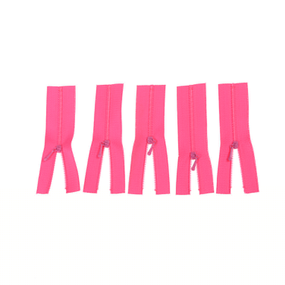 5pcs Mini Zipper Doll Clothing Zipper DIY Handmade Sewing Scrapbooking Garment Applique Accessory: Rose