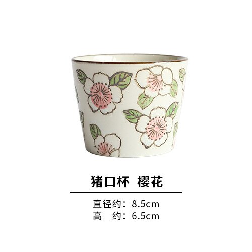 WHYOU 1piece Retro Tea Single Wine Cup Ceramic Tureen Set Business Drinkware: D