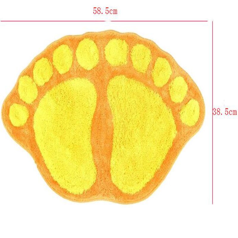 1Pcs 58.5X38.5 Cm Badmat Antislip Breiwol Badkamer Tapijt Super Zachte Voetafdrukken Badkamer Tapijt voor Thuis Decoratie