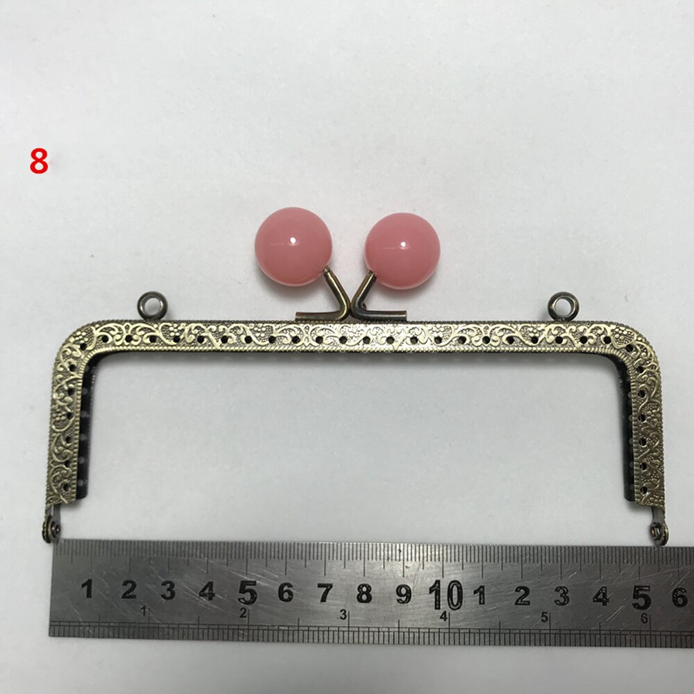 15.5cm gekartelde rechte rand kleurrijke snoep kus gesp vrouwen handtas hardware diy metalen portemonnee frame sluiting 10 stuks/partij