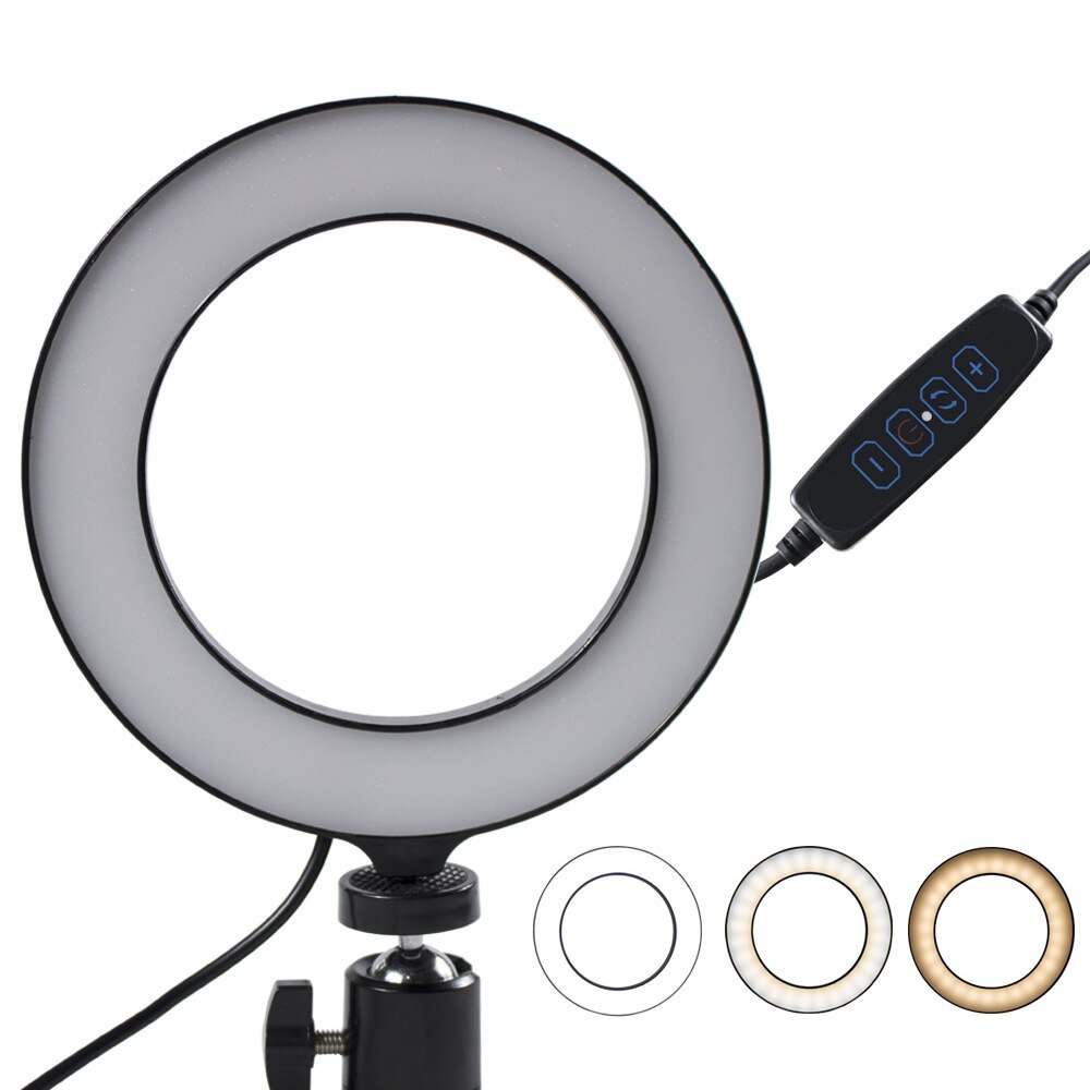 20cm LED Ring Light Dimmable USB Lamp For Photo Video Studio Makeup Lights Live Lamps