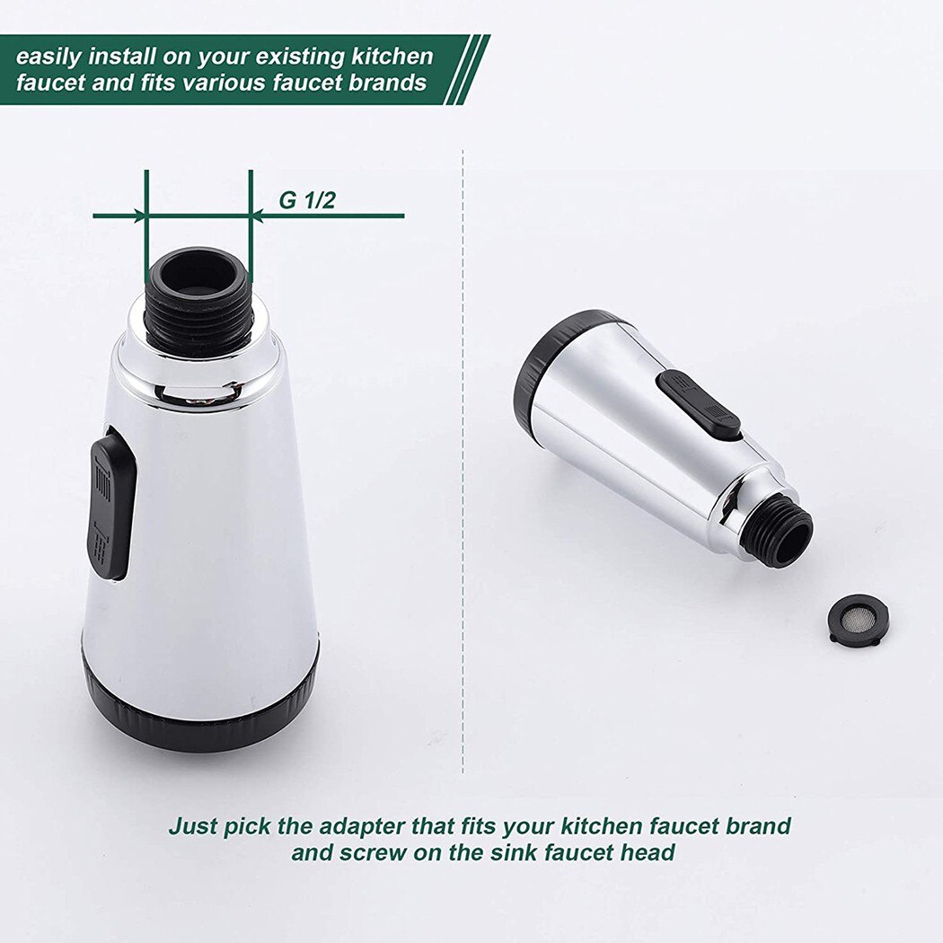 Home Spray Head Kitchen Pull Out Replacement Shower Silver Garden Faucets