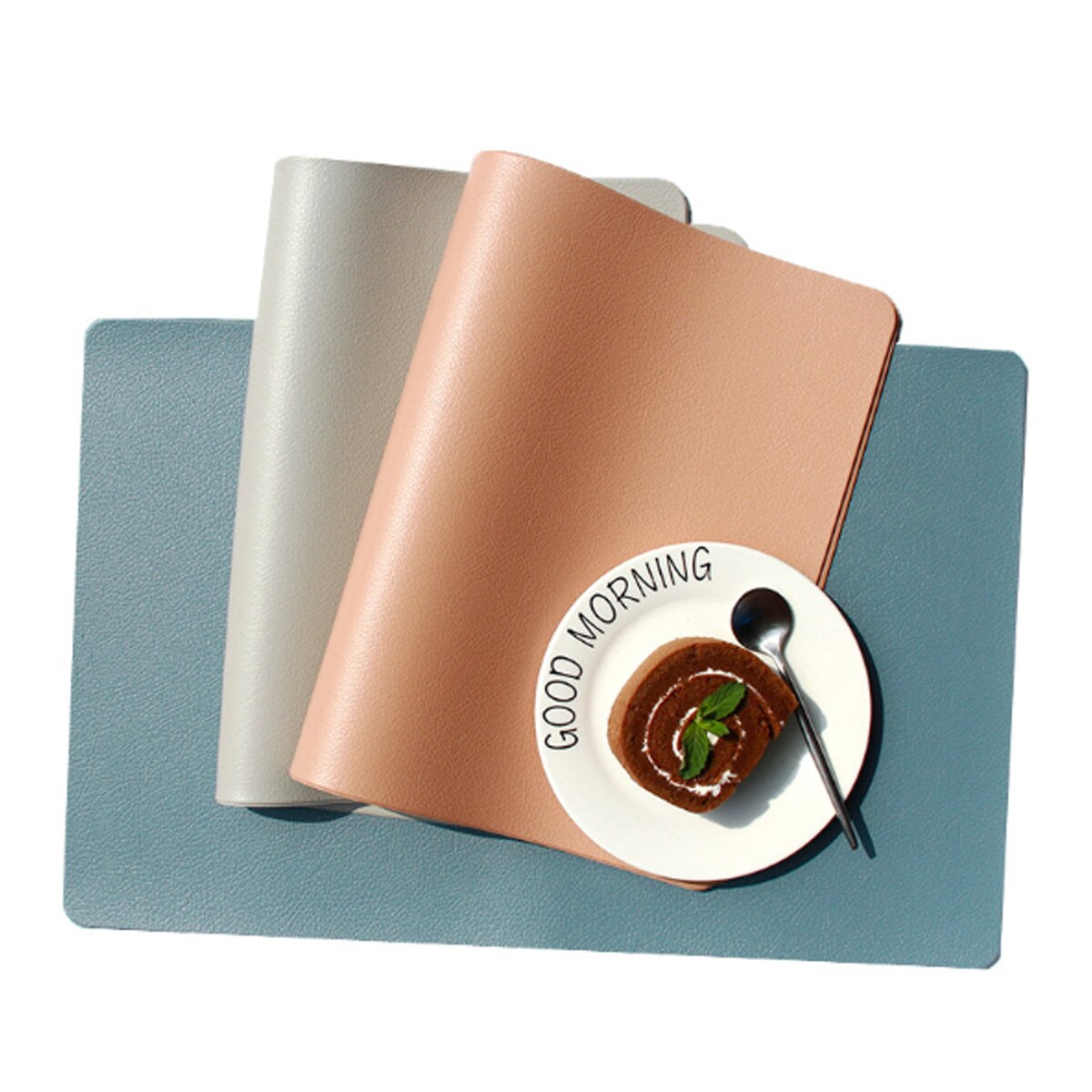 Placemat Leather Table Mats Heat Resistant Wipeable Waterproof Washable Kitchen Dining Patio Table Placemats Outdoor 30x45cm