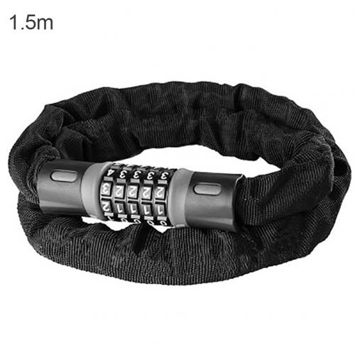 Anti Theft Security Keyless 5 Digit Code Password Chain Lock for Bike Bicycle This is a heavy duty chain lock, which is equipped: 150CM