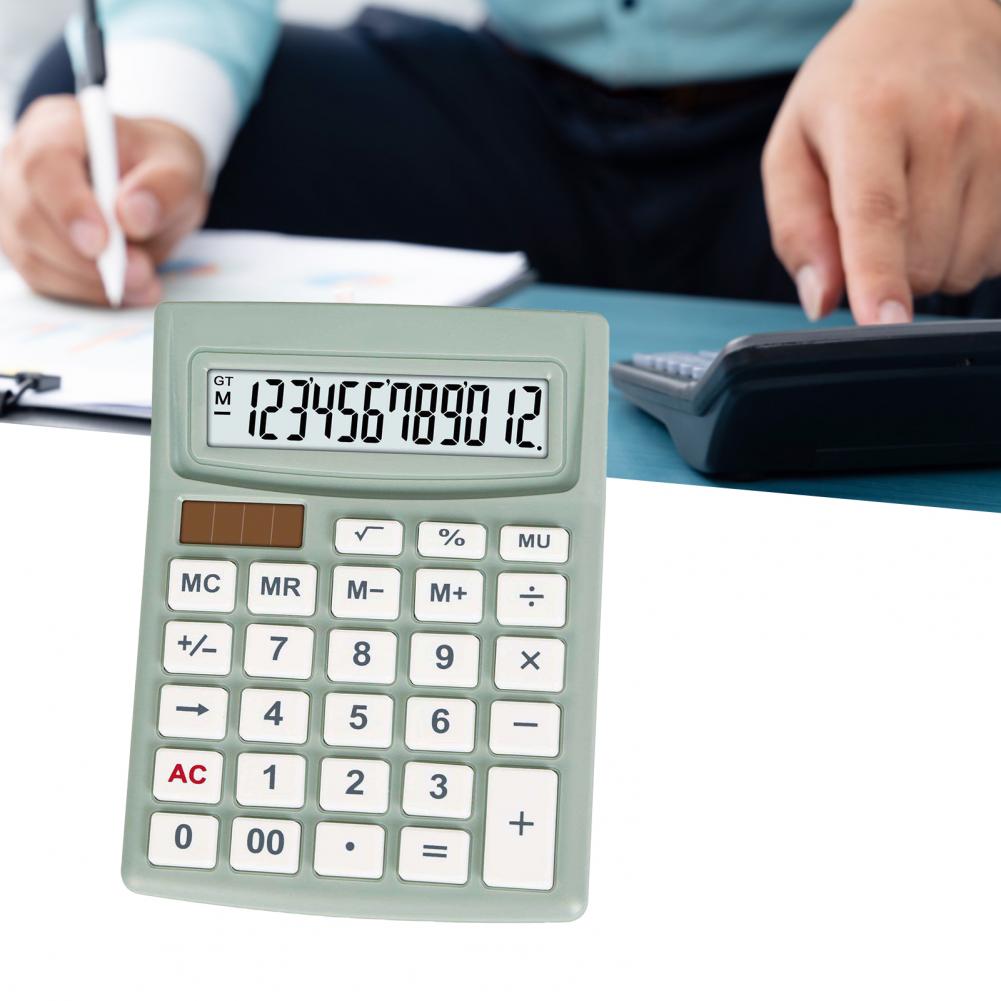 Calculator LCD Display Large Button ABS Solar Digit Handheld Calculator for Home