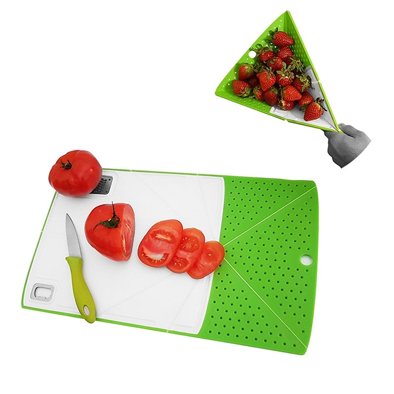 Opvouwbare Snijplank Spoelen Chop Board Groente Fruit Multifunctionele Zeef Hakblok Vlees Wassen Keuken Accessoires