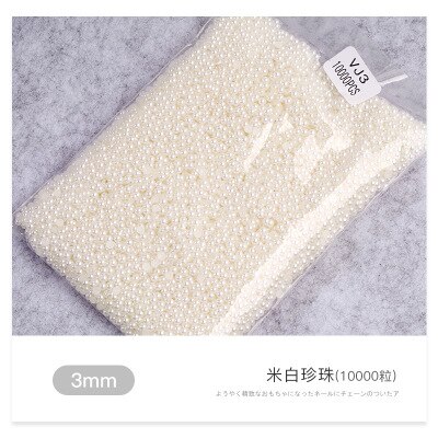 1 sac/10000 pièces Mix tailles blanc Nail Art conseils demi/rond perles 3D ongles perles strass décoration Salon de beauté manucure approvisionnement: 10