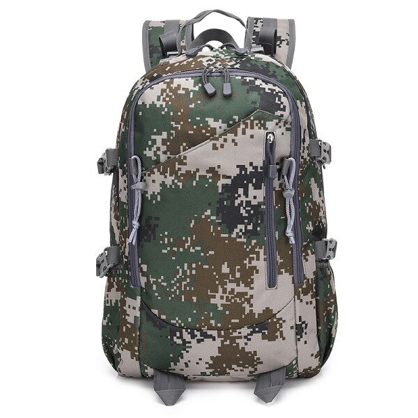 OKKID men school bag male waterproof big travel backpack student laptop backpack 17 high school backpack for boy: Green Camouflage