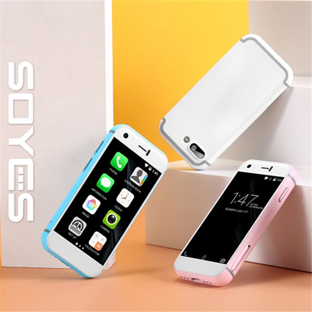 SOYES 7S Mini téléphone intelligent Android 2.54 "haute résolution Quan Core 1GB RAM 8GB ROM double SIM 600mAh 5.0MP téléphone portable de poche