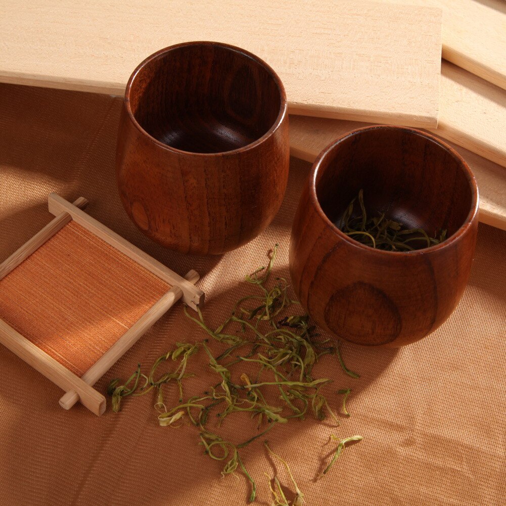 1-8 Pcs Wooden Cups Primitive Handmade Natural Spruce Wooden Cup Mug Breakfast Beer Milk Drinkware Product