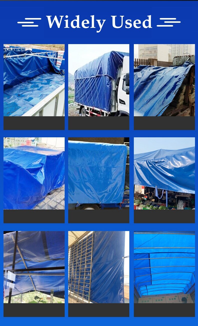2x2m PE Tarpaulin Rainproof Cloth Sunshade Tarp Ground Sheet Camping Lightweight Tarp Boat Car Truck Rain Cover Cloth