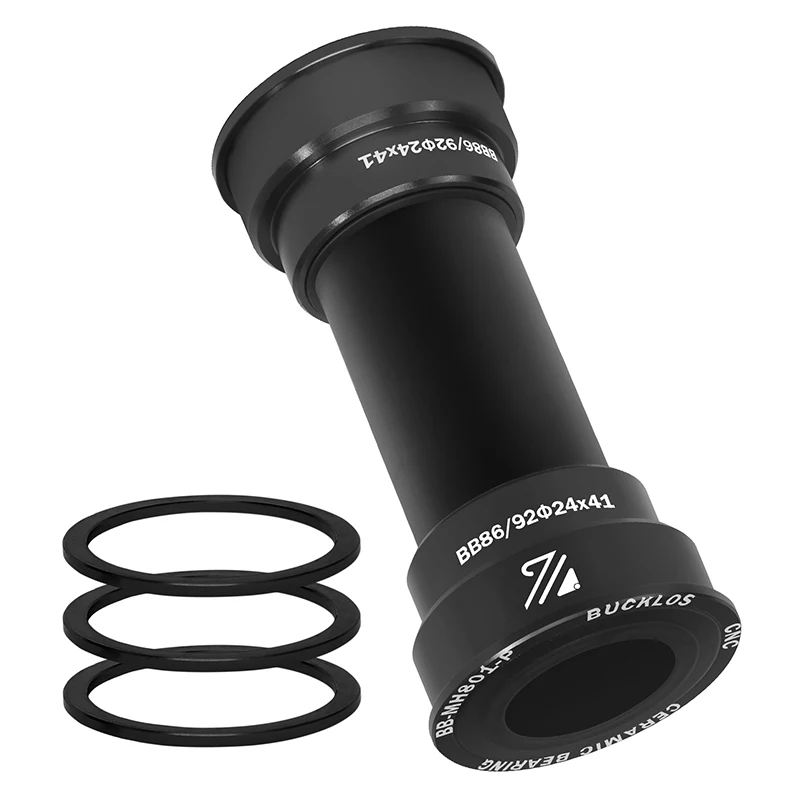 BUCKLOS Bike Pressfit Bottom Bracket BB86/92 Road Mountain Bike Bottom Bracket Sealed Bearing 24mm Ultralight Bicycle BB Parts