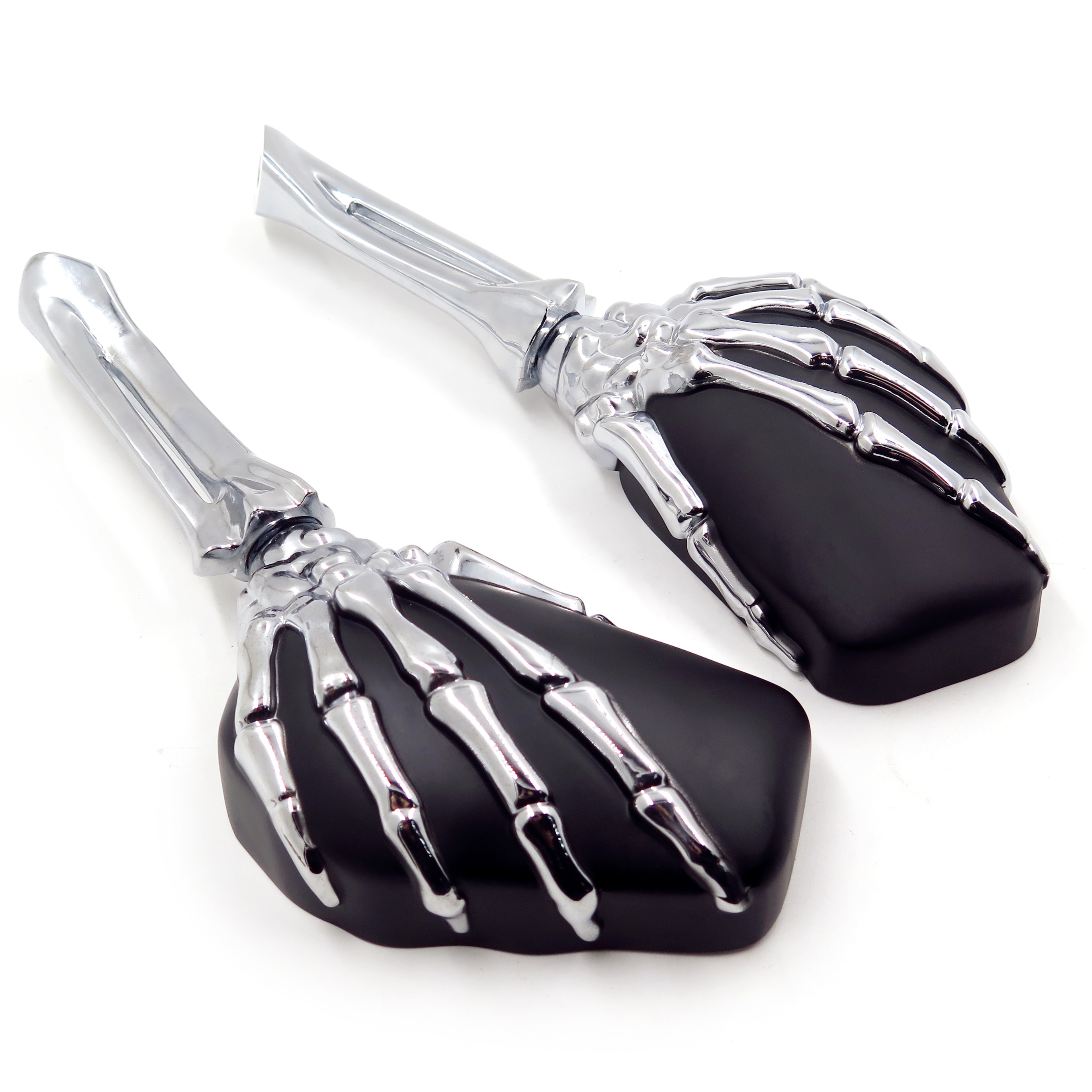 Pour moto Harley héritage Springer Sportster Dyna glisse Softail V tige CHROME Talon crâne miroir