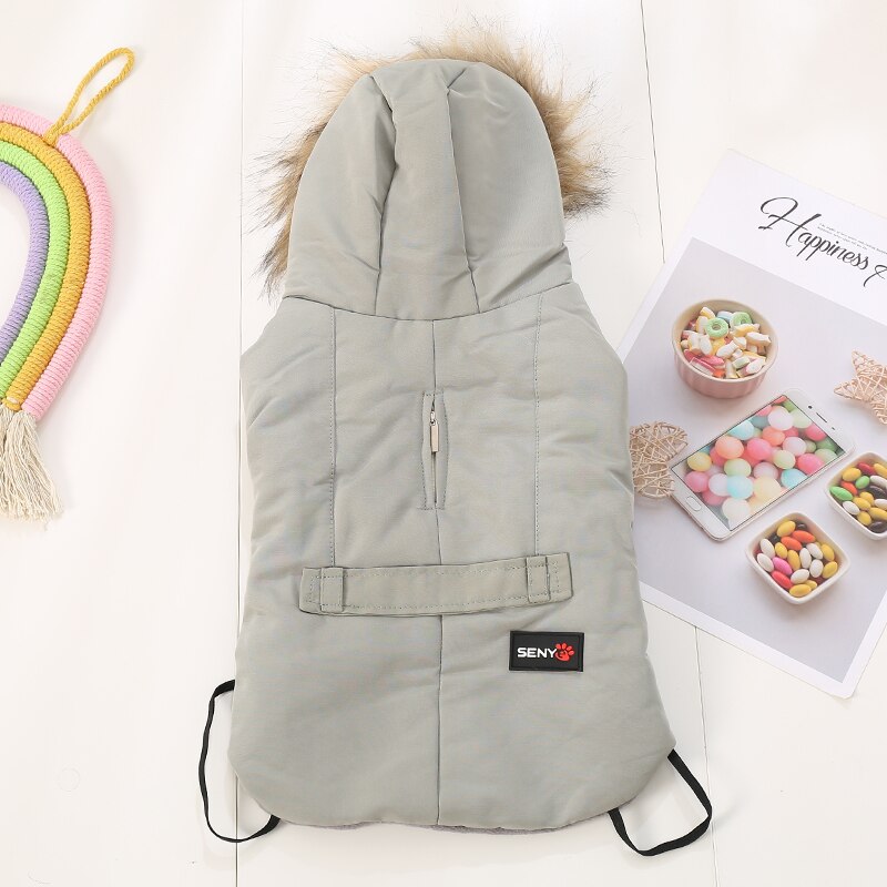 Huisdieren Hond Kleding Katoen Winter Jas Jas Kostuums Hoodies Kleding Voor Kleine Puppy Honden Kat Kleding: Light Grey / M