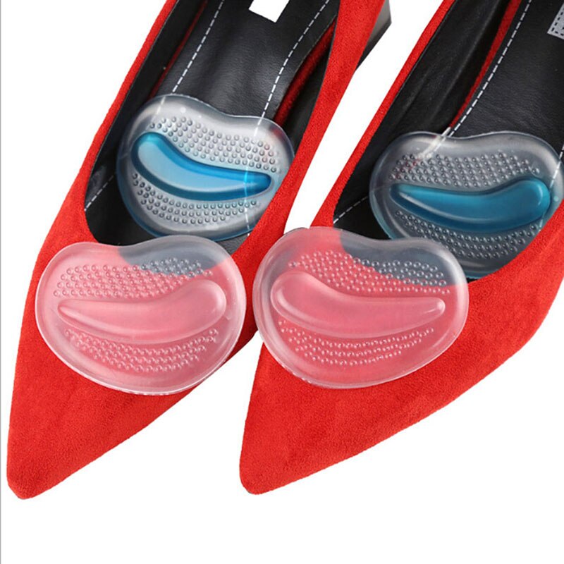 2 pièces Silicone avant-pied tampons outil de soin des pieds anti-dérapant patin de chaussure pour talons hauts Silicone Gel semelle avant-pied protecteur
