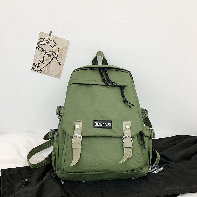 Damenrucksack für sterben schule, Teenager, mädchen, jungen, schultaschen, mittelstufenschüler, Rucksack Ich bin lässigen Hochschule-stil: Grün