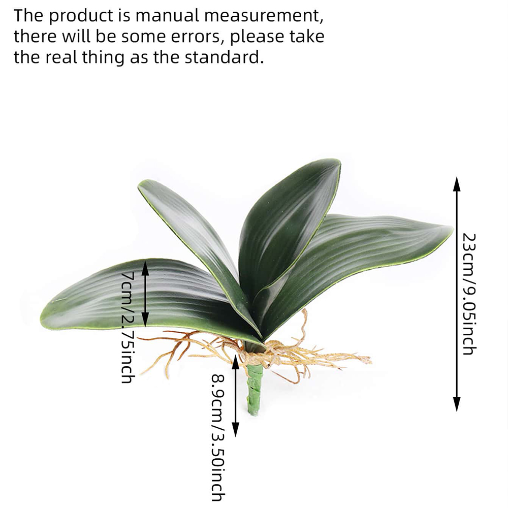 Kunstig phalaenopsis simulering møllorkideblad ekte orkideblader blomst plante hjem dekorasjon landskapsarbeid: Melkehvit