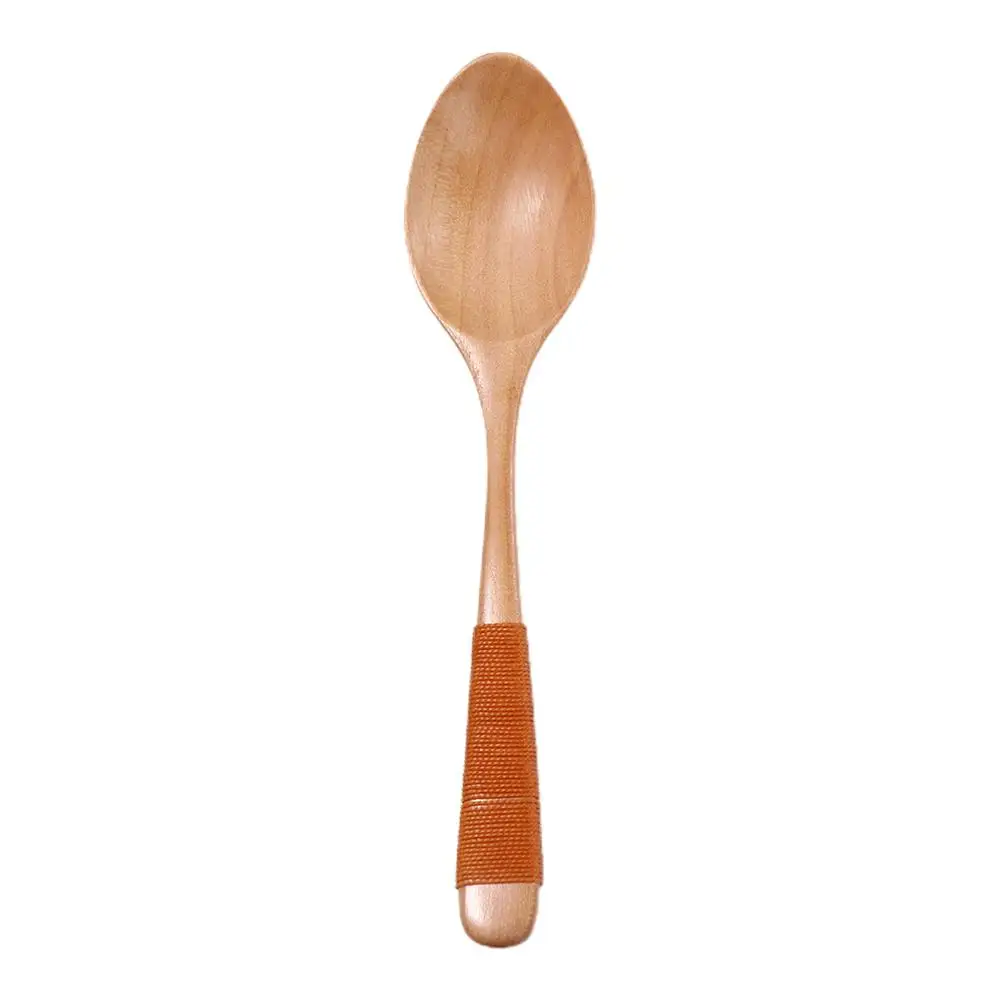 Japanese Style Beech Spoons Branch Shape Long Handle Scoop Coffee Stirring Spoon Soup Spoon Tableware: Khaki