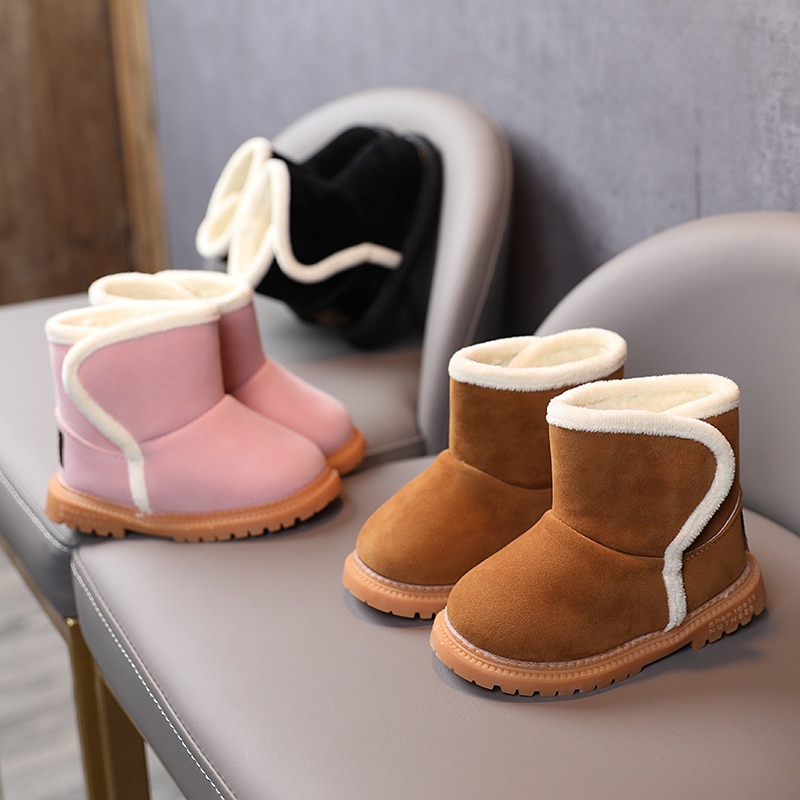 Comfy Kids Winter Kinderen Snowboots Kind Katoenen Schoenen Warme Pluche Zachte Bodem Peuter Laarzen Baby Jongens En Meisjes Korte laarzen Laars