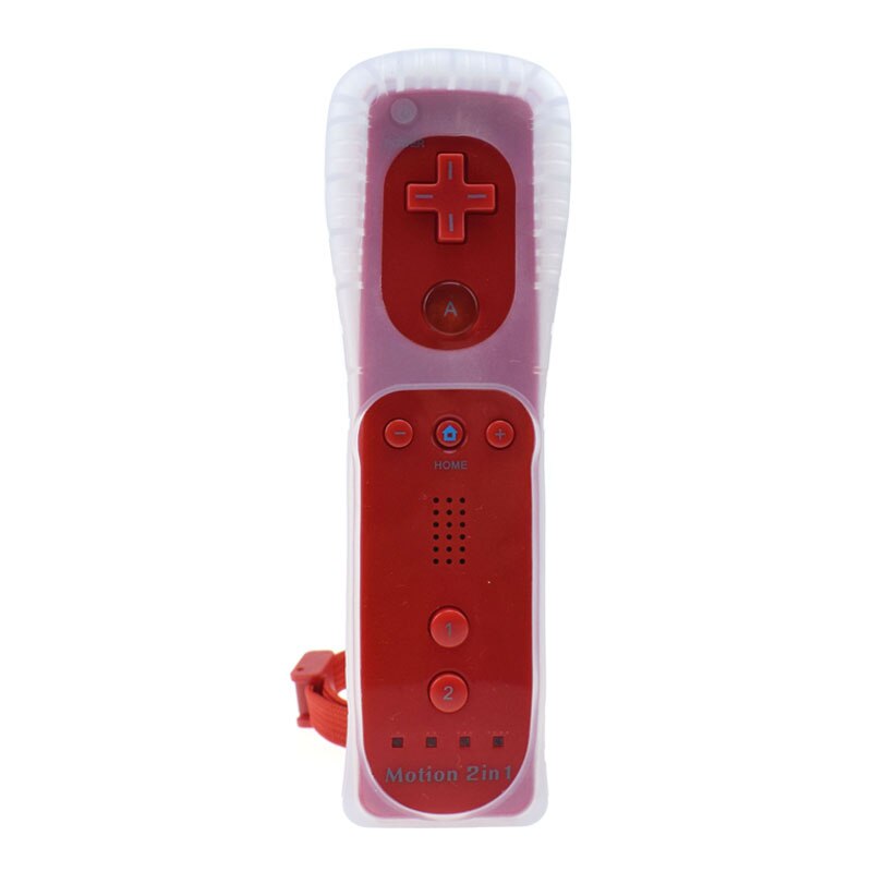 Nunchuk 2 en 1 con Motion Plus para Nintendo Wii, mando a distancia: red Remote