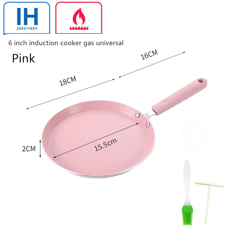 Nonstick Pan Pancake Steak Frying Pan Melaleuca Cake Special Small Omelette Breakfast Pan Pancake Pan: Pink small