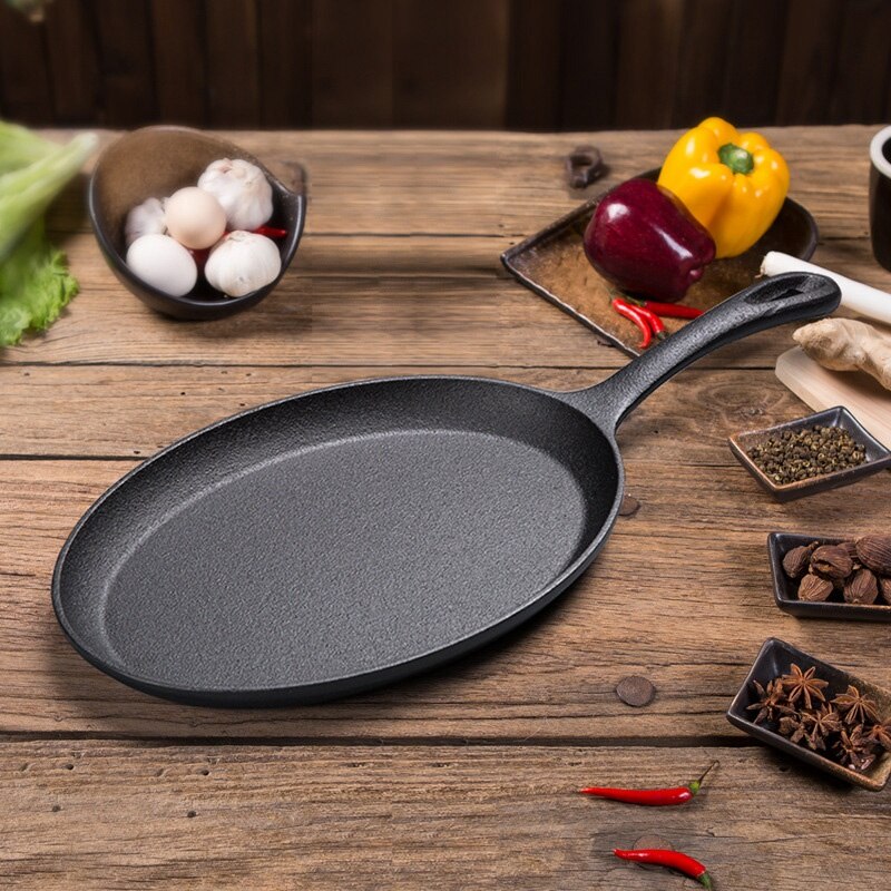 Fish Pan Small Frying Pan Paint-Free Non-Stick Steak Fried Eggs Multifunctional Household Gas Cooker Induction Cooker