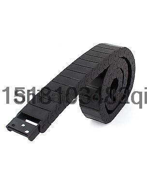 Black Plastic Drag Chain Cable Carrier 15mm x 40mm for CNC Machine