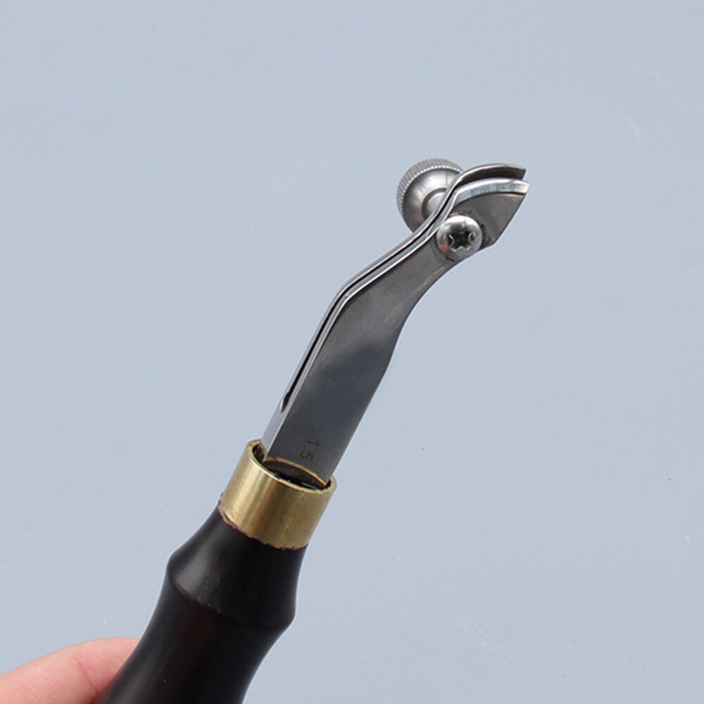 Leather Tools Adjustable Cutter DIY Handmade Leather Crimper Slotting and Grooving Device Edge Holder Leathercraft Cutting