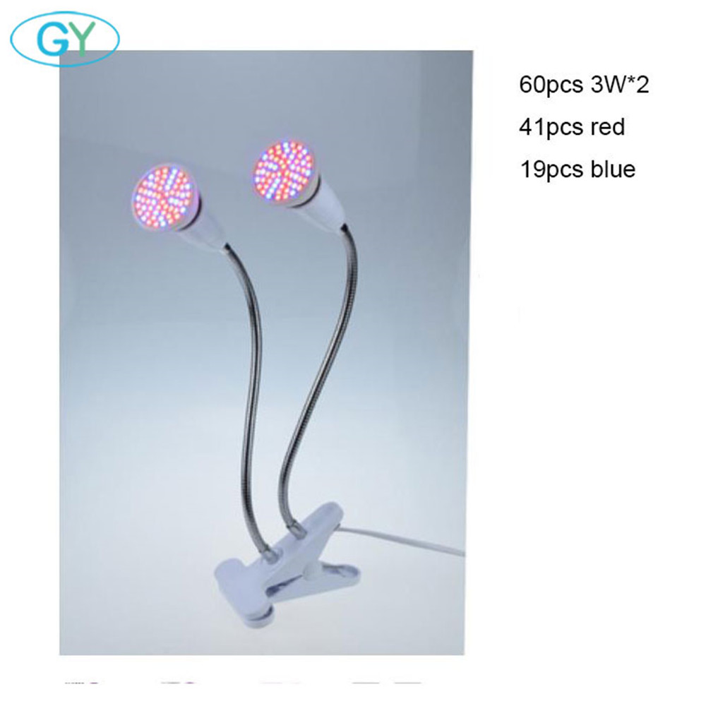 GY Phyto Lamp Volledige Spectrum LED Grow Light E27 Plant Lamp Fitolamp Voor Indoor Zaailingen Bloem Fitolampy Groeien Tent Box verlichting: 3W clip light
