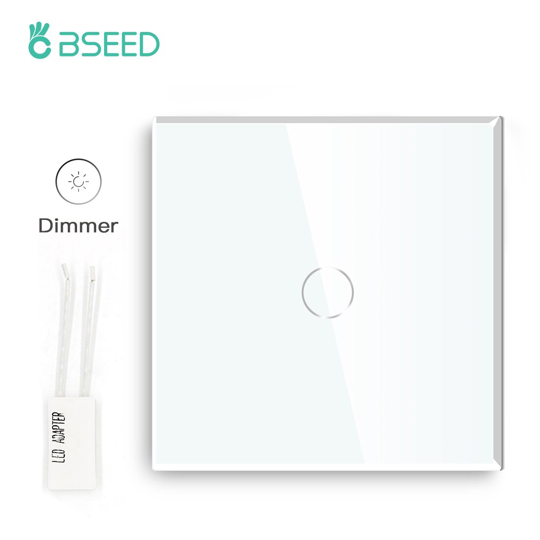 Bseed eu touch lysdæmper 1 gang 1 vej 2 vej 3 farver hvid sort gylden krystal panel smart touch screen lysdæmper
