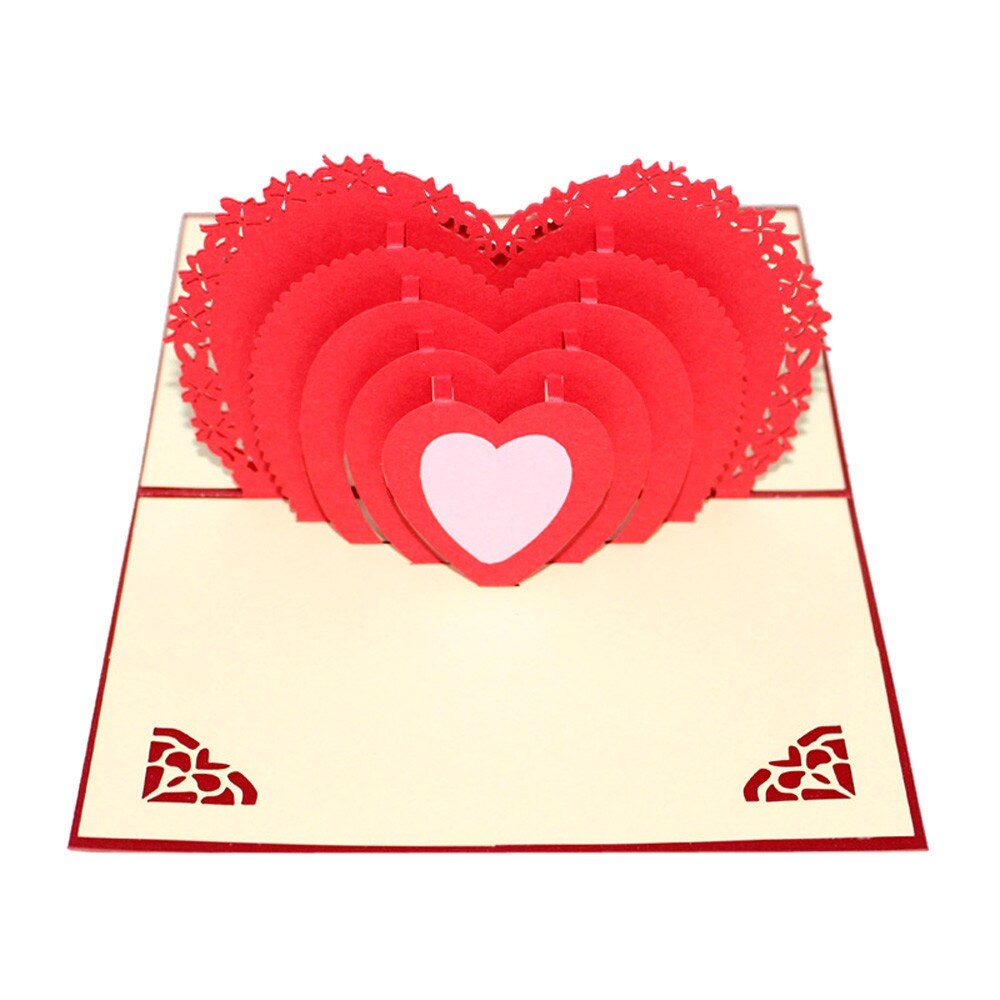 3D Pop-Up Cards Birthday Card for Girl Kids Wife Husband Birthday Cake Greeting Card Postcards Card Envelope Stickers: D