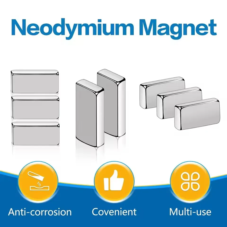 Super Strong Neodymium Square Magnets Powerful Rare Earth Magnets for Fridge, DIY, Building, Scientific, Craft, Office Magnets: WHITE