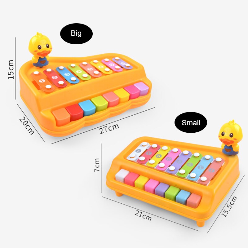 2-in-1 Kid Paino Toy Knock On Keyboard 8-Tone Musical Instrument Early Education Toy