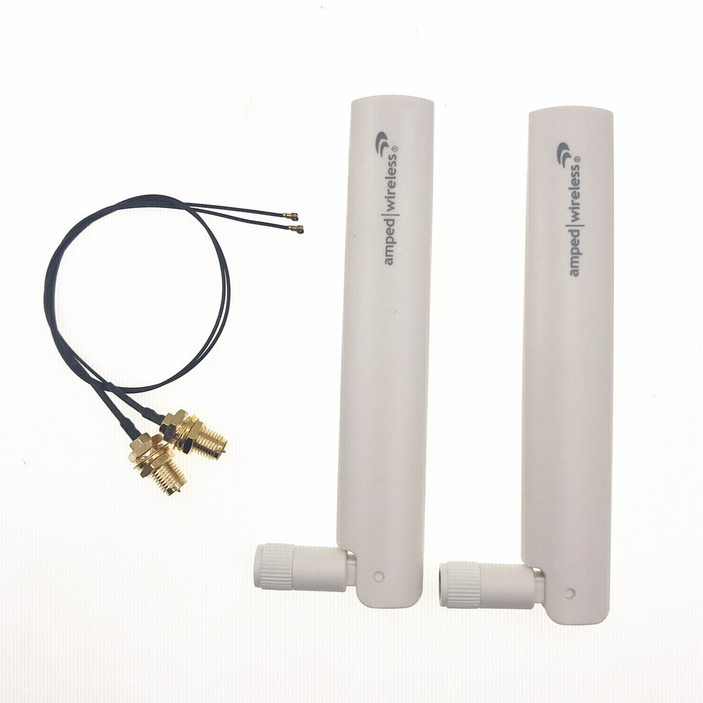 2 x 5dBi Dual Band MHF4 IPEX U. fl RP-SMA Wifi Antenna Set per Intel 9560 9260 8265 8260 AX200 AX201 NGFF Scheda M.2