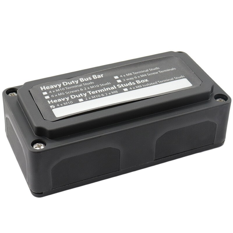 Heavy-Duty Module Bus-Bar Box Terminal Board 300A with 4 Terminal Studs Car Styling Highest amperage rated bus bar