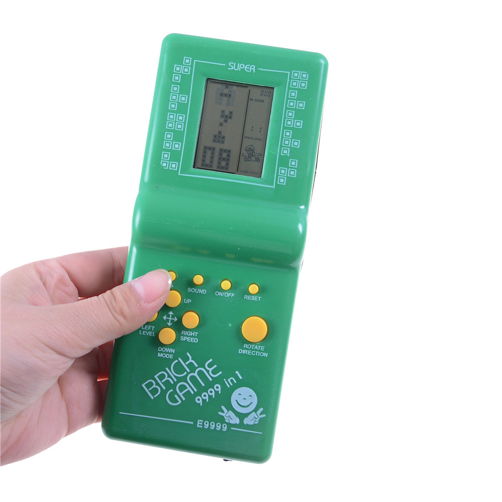 1pc lapsen pelikone ilman akkua mielenkiintoinen peli musiikin toisto klassinen kädessä pidettävä pelikone tetris-tiilipeli