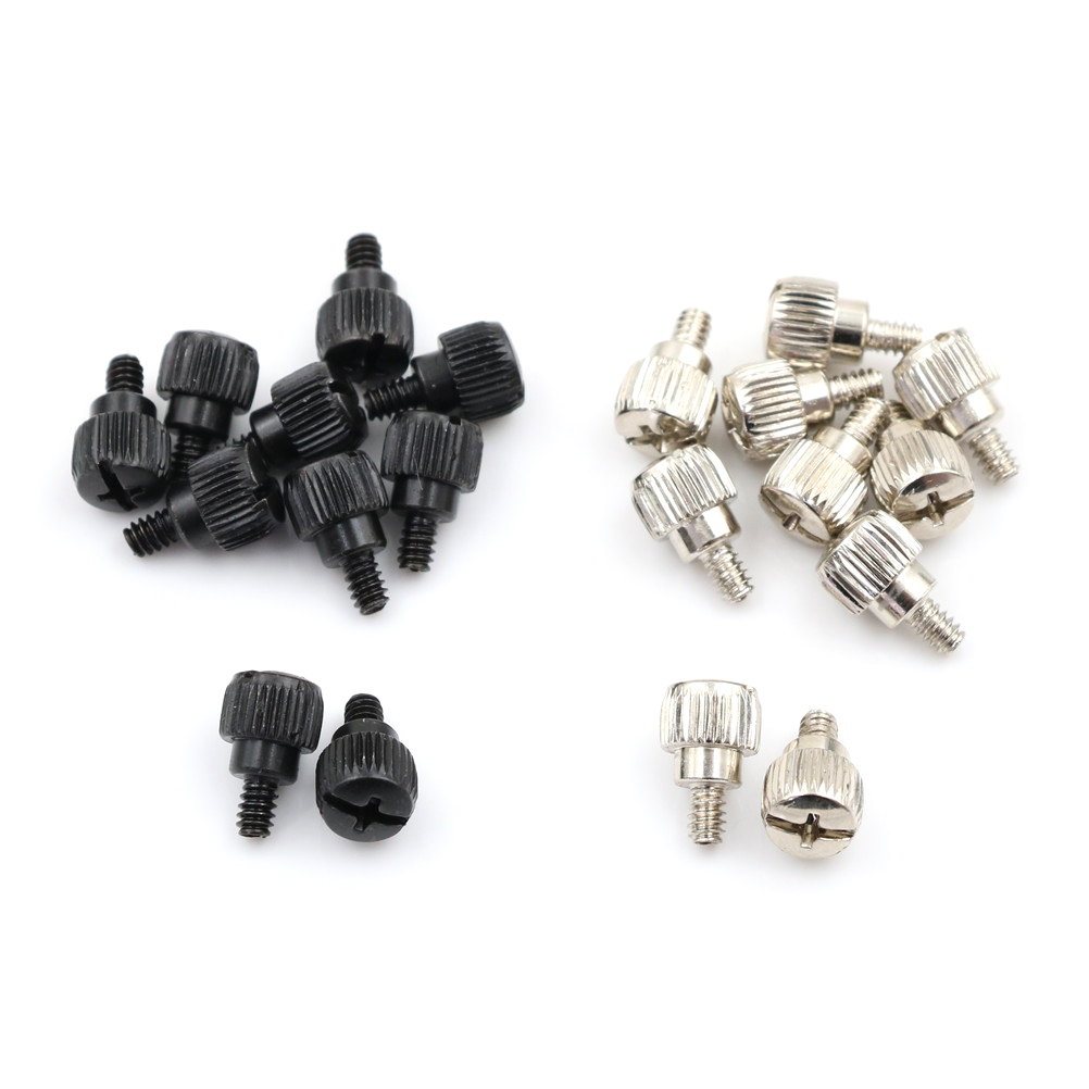 10pcs Computer Case Screw Hand Tighten Thumb Screw Black Or Nickel